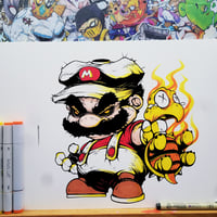ORIGINAL ART FIRE POWER SIGNED