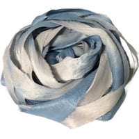 Image 2 of 10YD.  STAR DUST  HAND DYED RECYCLED SARI SILK RIBBON BUNDLES by COLOR KISSED SILK