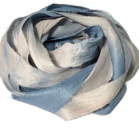 Image 3 of 10YD.  STAR DUST  HAND DYED RECYCLED SARI SILK RIBBON BUNDLES by COLOR KISSED SILK