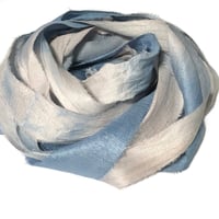 Image 1 of 10YD.  STAR DUST  HAND DYED RECYCLED SARI SILK RIBBON BUNDLES by COLOR KISSED SILK