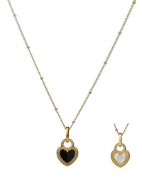 Image 3 of Dual Heart Necklace (Double-Sided) 
