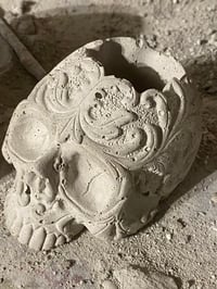 Image 2 of Ornate Torch Skull