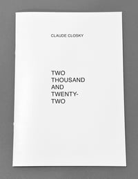 Image 1 of Claude Closky - Two Thousand and Twenty Two