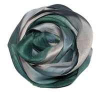 Image 1 of 10YD. CONGO  HAND DYED RECYCLED SARI SILK RIBBON BUNDLES by COLOR KISSED SILK