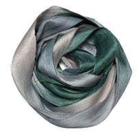 Image 2 of 10YD. CONGO  HAND DYED RECYCLED SARI SILK RIBBON BUNDLES by COLOR KISSED SILK