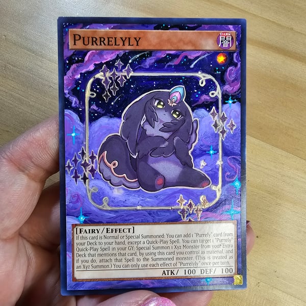 Image of Dreamy Purrelyly Alt Art Background Full Art Card