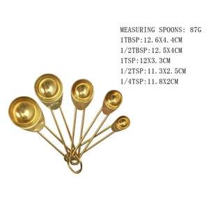Image of Baking tool copper-plated stainless steel cup 4-piece set baking measuring spoon 