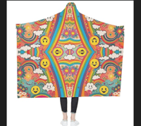 Image 1 of Adult Sized Wearable Hooded Blanket