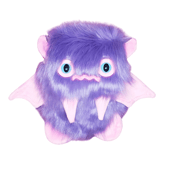 Image of Purpleberry the Floof Monster Friend BACKPACK/Messenger Bag