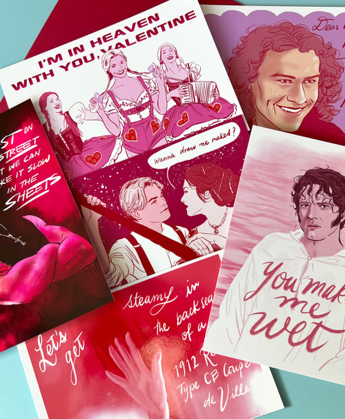 Image of A little Dirty, a little Flirty Valentine Postcard Pack