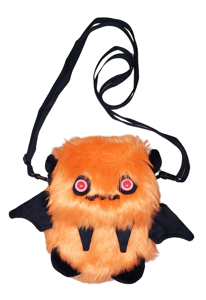 Image of Batty the Orange Floof Monster Friend BACKPACK/Messenger Bag