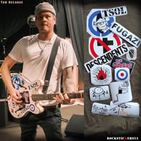 Image 1 of Tom DeLonge guitar stickers Fender R&D Starcasters Blink-182 vinyl decal