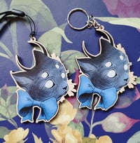 Image 1 of Black cat keychain / phone charm