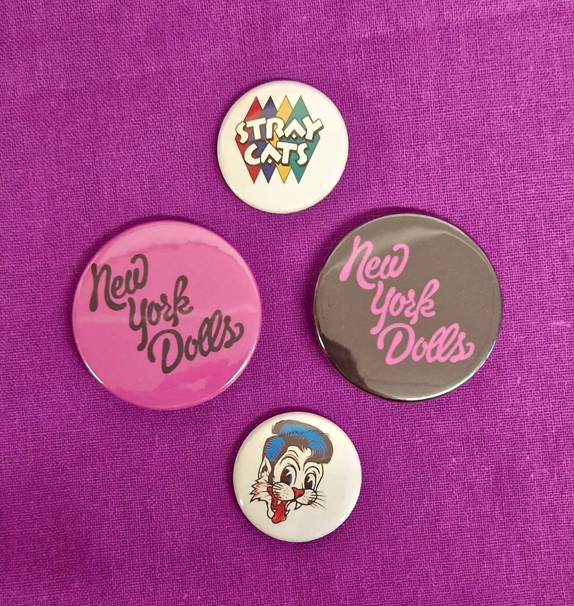 Stray Cats / New York Dolls badges (individual or pack) | naughtydogs