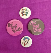 Image 1 of Stray Cats / New York Dolls badges (individual or pack)