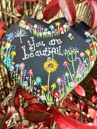 Image 4 of Hand painted slate heart ~ various ~ personalise