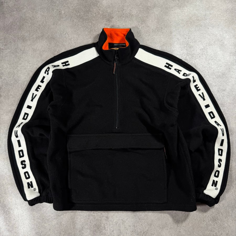 Image of Harley Davidson 1/2 Half Zip Up Fleece, Size Medium