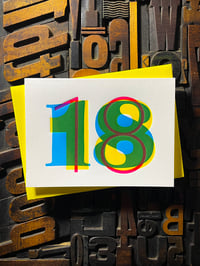 Image 1 of 18th birthday | letterpress card
