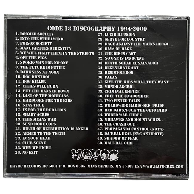 CODE 13 - DISCOGRAPHY 1994 - 2000 | Mythological Mayhem
