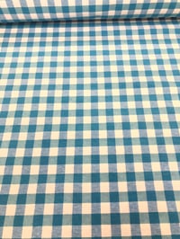 Image 2 of Loneta/Vichy - Doble Cara - Cuadro Grande - AZUL TURQUESA - 8€/m