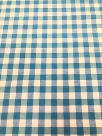 Image 3 of Loneta/Vichy - Doble Cara - Cuadro Grande - AZUL TURQUESA - 8€/m