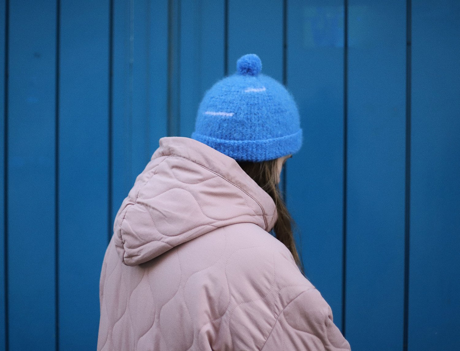 Image of BLUE MOHAIR CAP