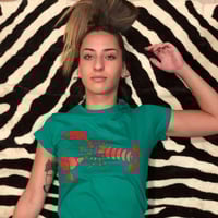 Image 1 of CAMISETA VERDE CANGREJO SUPERFE | CAMISETA CHICA | CAMISETAS EXCLUSIVAS ORIGINALES SUPERFE.ES