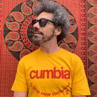 Image 1 of CAMISETA MOSTAZA CUMBIA SUPERFE | CAMISETA CHICO | CAMISETAS EXCLUSIVAS ORIGINALES SUPERFE.ES