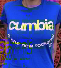 Image 2 of CAMISETA AZUL CUMBIA SUPERFE | CAMISETA CHICA | CAMISETAS EXCLUSIVAS ORIGINALES SUPERFE.ES