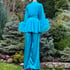Turquoise "Beverly" Lounge Suit w/ Ostrich SIZE: S  Image 2
