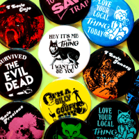 Image 1 of Horror Movie 2.25" Inch Buttons 