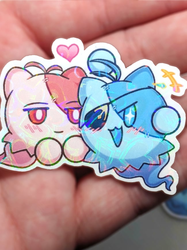 2"-2'5" Inch Holographic Kaeluc Wubbaboo Stickers x2