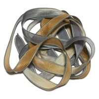 Image 1 of 1PC. COVERED WAGON 42" hand dyed wrist wrap bracelet silk ribbon/by COLOR KISSED SILK