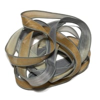 Image 2 of 1PC. COVERED WAGON 42" hand dyed wrist wrap bracelet silk ribbon/by COLOR KISSED SILK