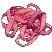 Image 2 of 1PC. FESTIVAL  42" hand dyed wrist wrap bracelet silk ribbon/by COLOR KISSED SILK