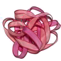 Image 5 of 1PC. FESTIVAL  42" hand dyed wrist wrap bracelet silk ribbon/by COLOR KISSED SILK