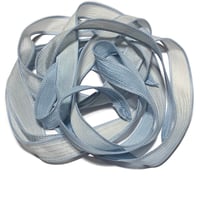 Image 3 of 1PC. OCEAN PEARLS 42" hand dyed wrist wrap bracelet silk ribbon/by COLOR KISSED SILK