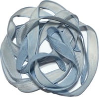 Image 5 of 1PC. OCEAN PEARLS 42" hand dyed wrist wrap bracelet silk ribbon/by COLOR KISSED SILK