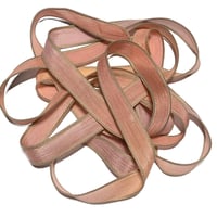 Image 1 of 1PC. TRANQUIL 42" hand dyed wrist wrap bracelet silk ribbon/by COLOR KISSED SILK