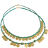 Ltd Ed - Gold 20 Coin Bohemian Turquoise Necklace Image 2