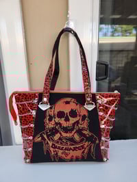 Image 1 of Discharge oversized tote bag with chains
