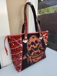 Image 2 of Discharge oversized tote bag with chains