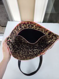 Image 4 of Discharge oversized tote bag with chains