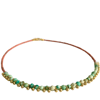 Ltd Ed - Gold Coral & Turquoise Ball Fringe Necklace