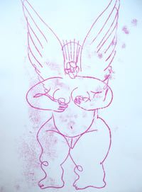 Monoprint Angel Titties