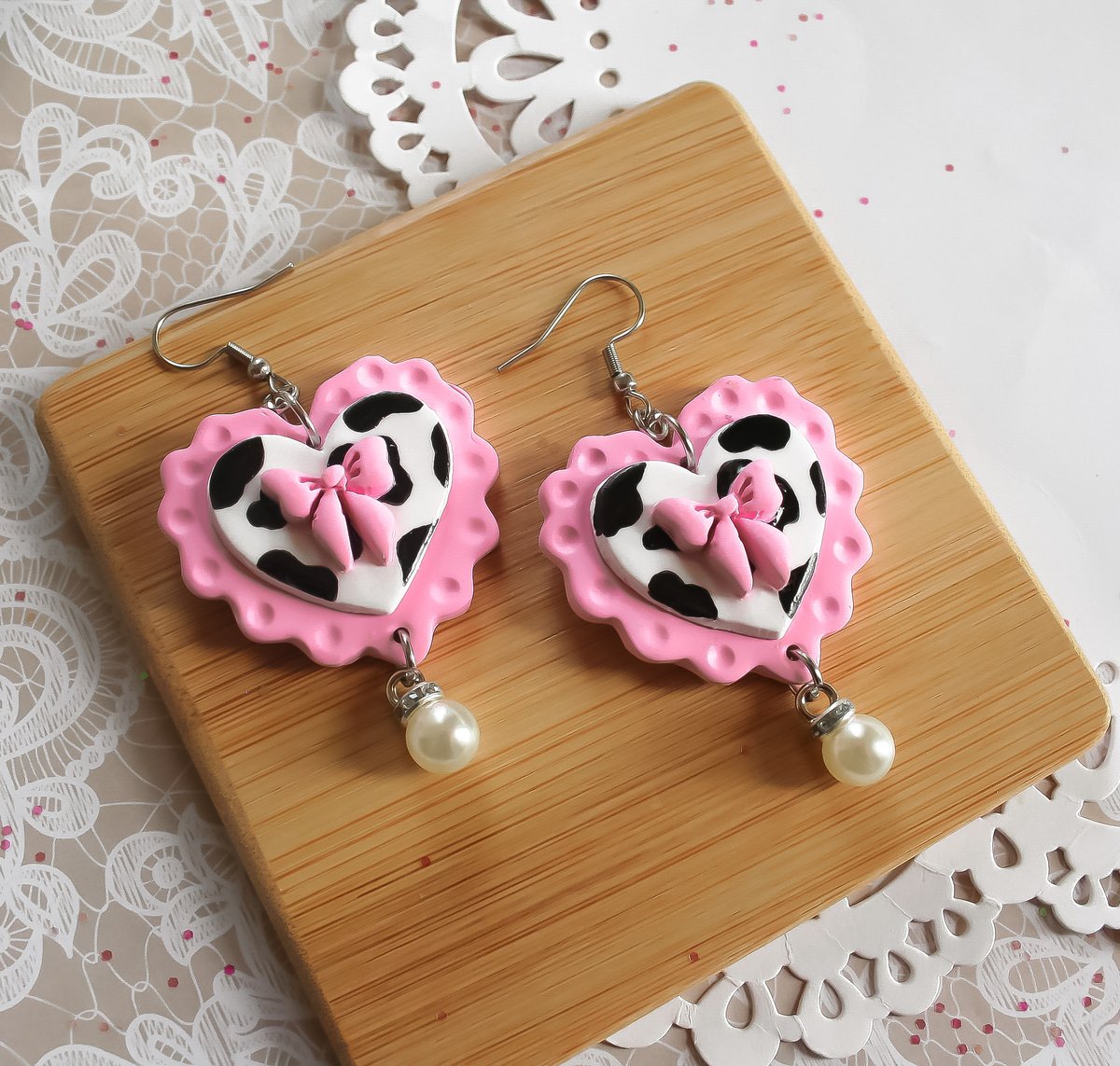 Image of Pretty little cow earrings 