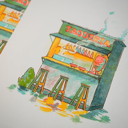 Taquería I - Riso Print