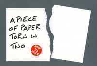 a piece of paper torn in two now half price