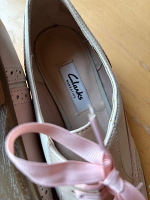 Clarks pink brogues size 5 