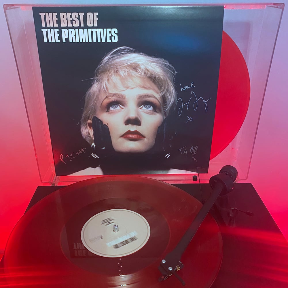 Signed limited edition double Best Of The Primitives LP on red vinyl